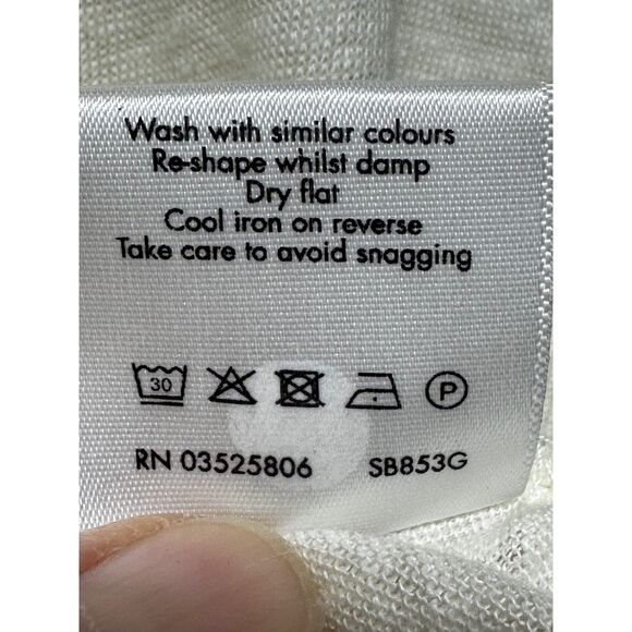 SWEATY BETTY 100% Linen Tank Cream Seams, Sz L - Picture 8 of 8